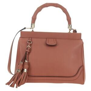 Gucci Bamboo Leather Handbag Pink